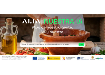 Muestra de la página web de alia