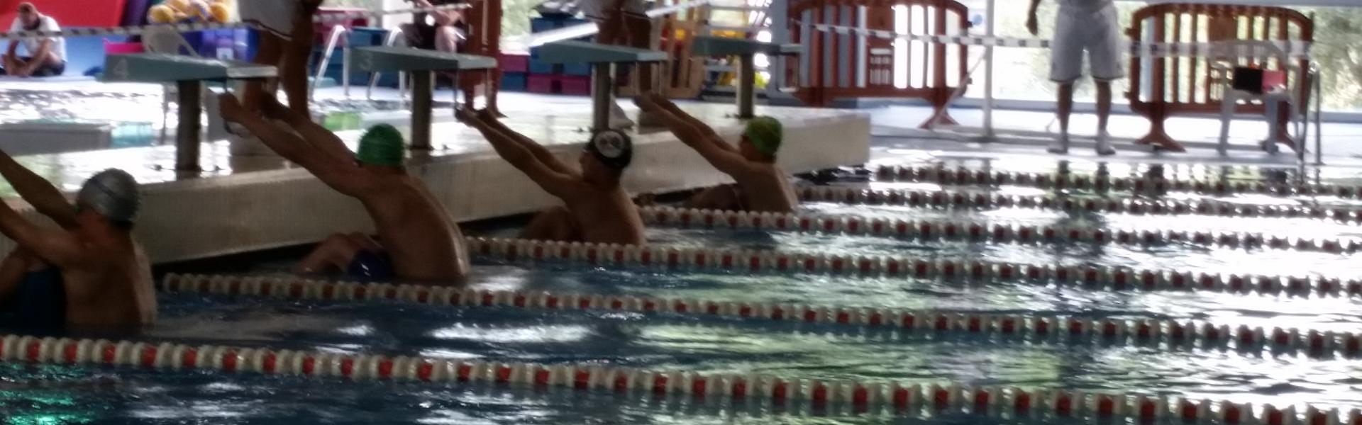 Salida en prueba de Natación