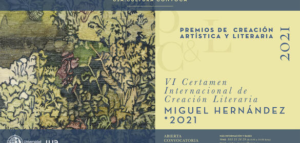PREMIOS DE CREACIÓN LITERARIA "MIGUEL HERNANDEZ" 2021