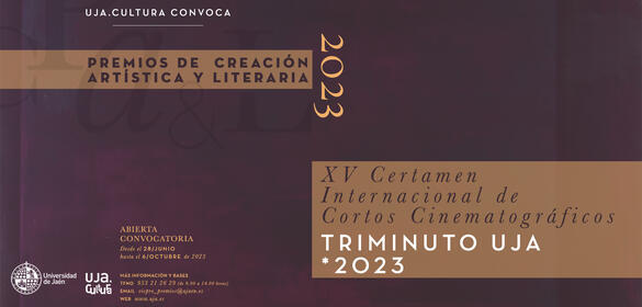 Cartel del XV Certamen Internacional de cortos cinematográficos. TRIMINUTO 2023