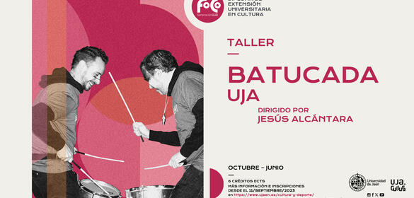 Cartel del Taller de Batucada UJA, curso 23/24