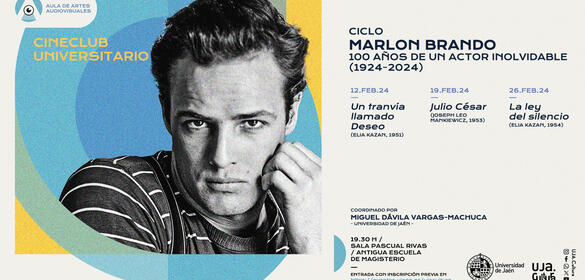 Cartel cine universitario ciclo Marlon Brando