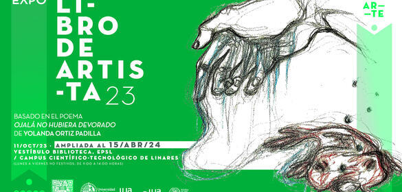 cartel libro del artista exposición Campus Linares