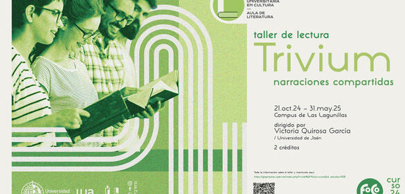 Cartel de Taller de lectura. Trivium. Narraciones compartidas