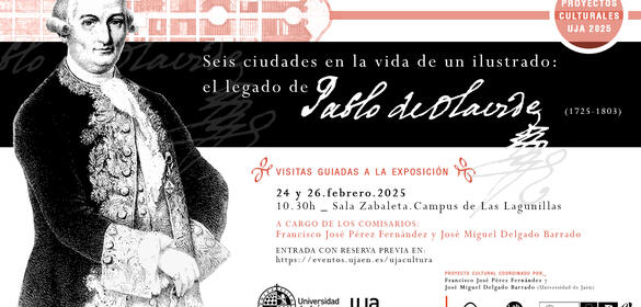 CARTEL Visita guiada a la exposición "Seis ciudades en la vida de un ilustrado: el legado de Pablo de Olavide (1725 -1803)"