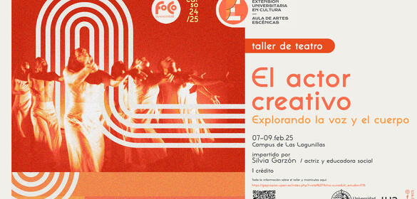 Cartel Taller de Teatro: El actor creativo. Explorando la voz y el cuerpo