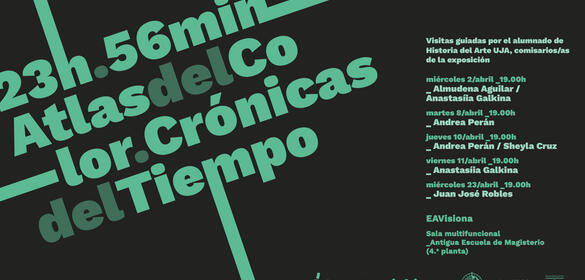 cartel Visita guiada "23h56min. Atlas del Color. Crónicas del Tiempo"