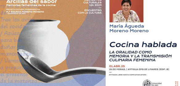Cartel Encuentro con la Cultura. Cocina hablada. La oralidad como memoria y la transmisión culinaria femenina
