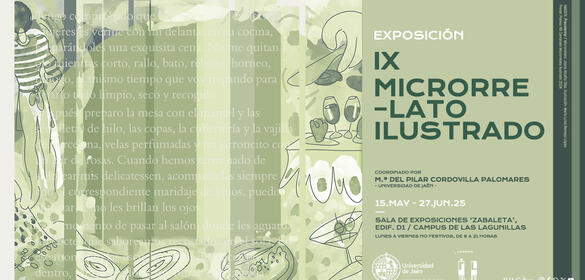 Cartel Exposición IX Concurso de Microrrelato Ilustrado de la Universidad de Jaén