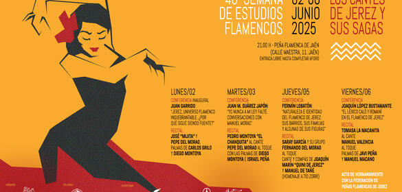 Cartel 40 semana de estudios flamencos: Los cantes de Jerez y sus sagas