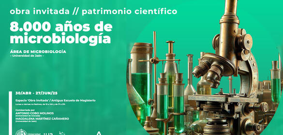 Cartel exposición Catálogo Obra invitada: "8000 años de microbiología"