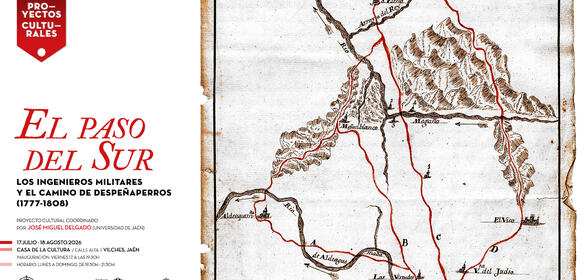 Cartel Exposición - El paso del Sur. Los ingenieros militares y el camino de Despeñaperros (1777-1808)