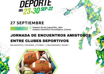 Cartel Jornada de Encuentros de clubes deportivos en la UJA