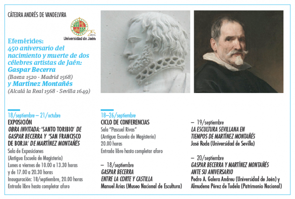 450 aniversario del nacimiento y muerte de dos célebres artistas de Jaén: Gaspar Becerra y Martínez Montañés
