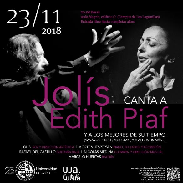 Concierto Canción Francesa Jolis Canta a Edith Piaf