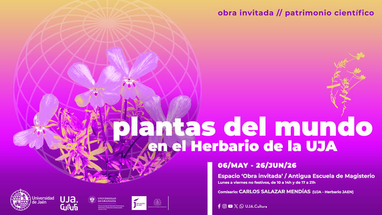 Cartel de Obra invitada / Patrimonio Científico: Plantas del mundo en el Herbario de la UJA