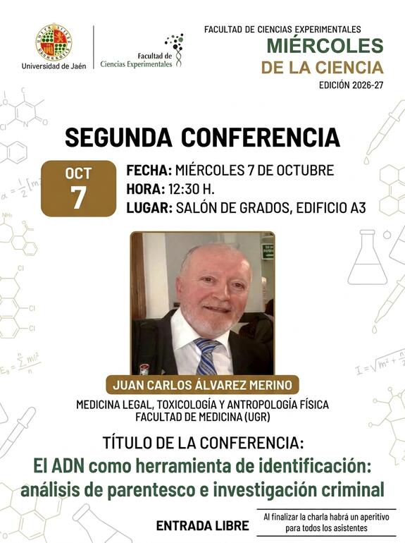 Conferencia: el ADN en la investigación forense