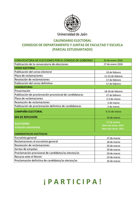 Calendario electoral
