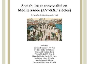 Cartel Journée d' études Sociabilité et convivialité en Médiiterránée