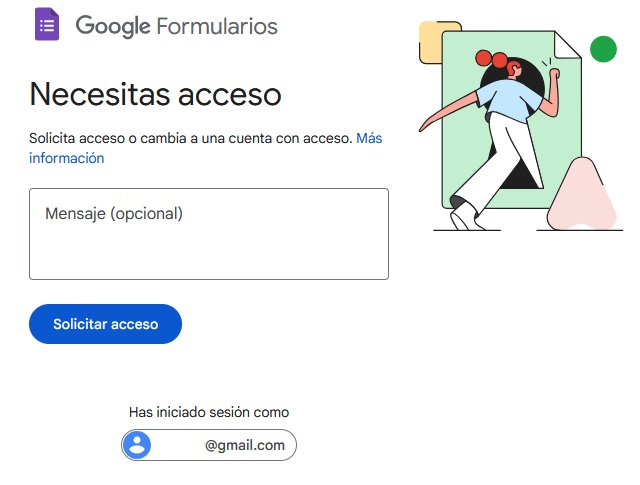 mensaje necesitas acceso