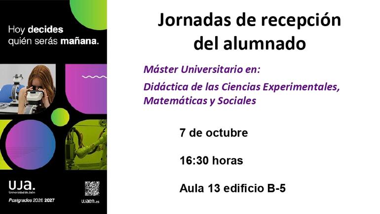 Jornadas de recepción 2026-27