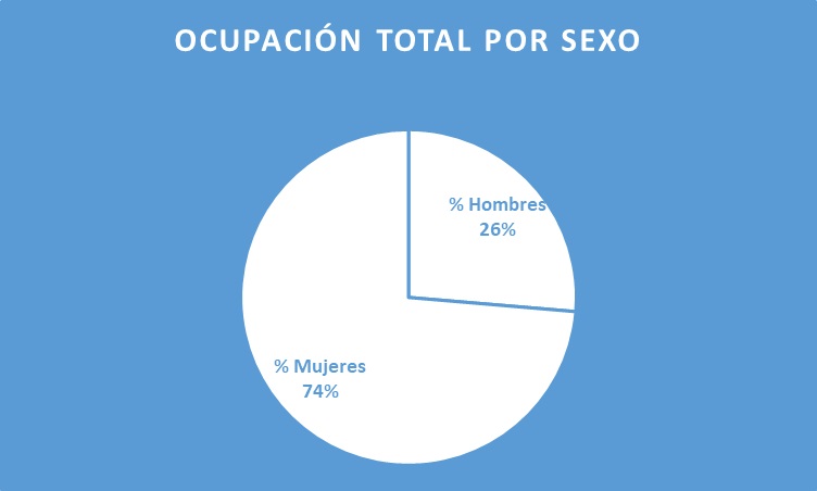 Ocupación total por sexo