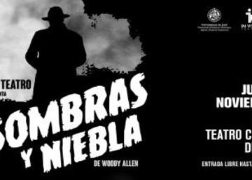 Cartel obra de teatro "Sombras y niebla" de In Vitro Teatro