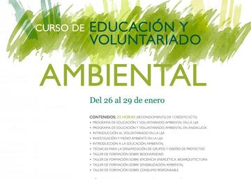 Cartel del Curso de Educación y voluntariado ambiental