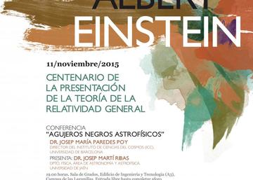 "Albert Einstein, centario de la presentación de la Teoría de la Relatividad Gen