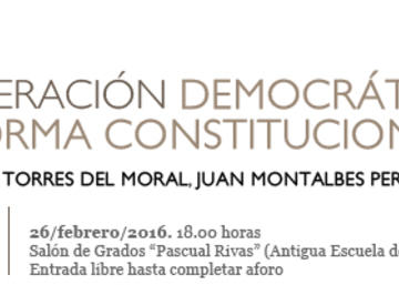 Cartel Regeneración democrática y reforma constitucional en España