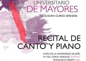 Cartel Recital de canto y piano de la clausura del Programa Universitario de May
