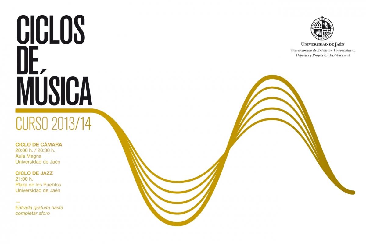 Cartel ciclos de música Universidad de Jaén 2013/14