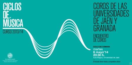 Cartel Concierto Coro de la Universidad de Jaén y Granada