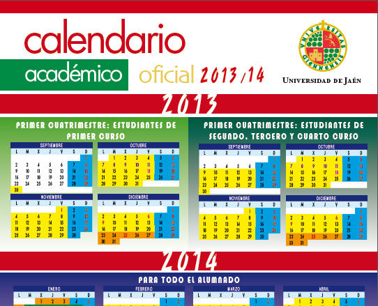 Calendario Academico 2013 2014 Vicerrectorado De Comunicacion Y Proyeccion Institucional calendario escolar ujaen