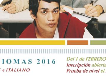 Cursos de Idiomas 2015-2016 ((inglés, francés, alemán e italiano). segundo cuatr