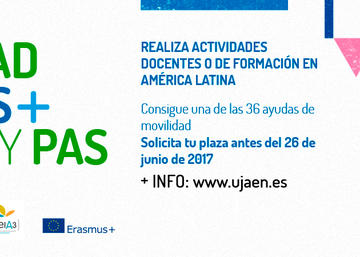 Banner de la convocatoria para PDI y PAS de movilidad internacional.