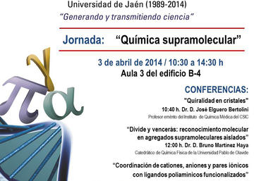 Información sobre la Jornada "Química supramolecular"