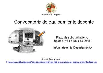 Convocatoria de equipamiento docente
