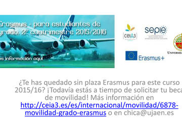 Cartel de la convocatoria Erasmus+ del ceiA3
