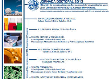 Información sobre las I Jornadas Doctoral de la UJA