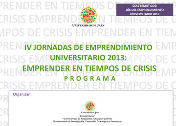 Información sobre las IV Jornadas de Emprendimiento Universitario 2013
