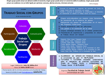 Información sobre las Jornadas de Trabajo Social con grupos