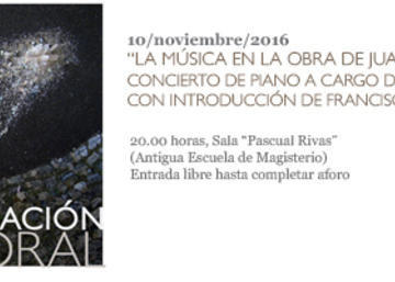  Fundación Juan Moral: Concierto de piano de Pablo Peláez
