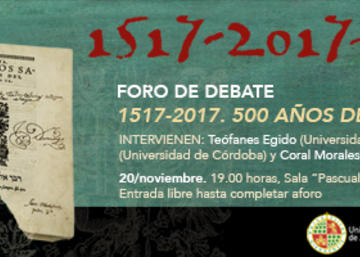 Banner del foro debate '500 años de las tesis de Lutero'