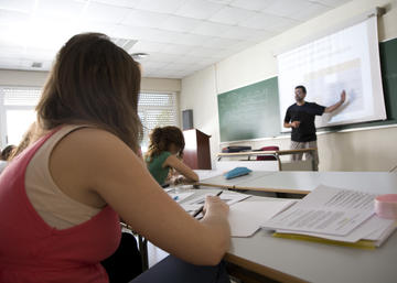 Alumnado de la UJA, en clase.