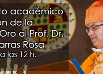 Banner del acto de imposición de la Medalla de Oro de la UJA.