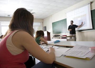 Alumnado en clase en la UJA.