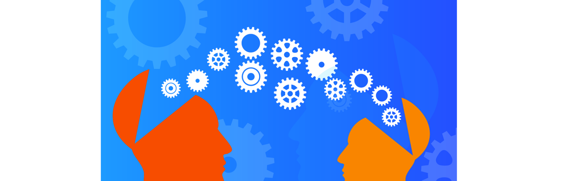 La imagen muestra el tránsito de conocimiento e ideas entre personas.