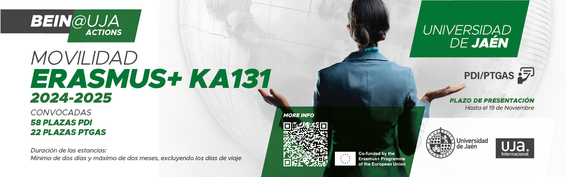 Movilidad Erasmus+ KA131 PDI/PTGAS 