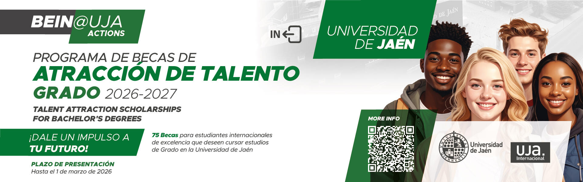 Convocatoria Programa de Becas de Atracción del Talento para estudios de Grado - 2026/2027